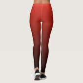 Leggings Rouge Et Noir Gradient Moderne tendance (Dos)