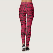 LEGGINGS ROUGE ET NOIR POUR CÉLÉBRER SA BEAUTÉ (Dos)