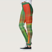 Leggings Rouge et vert plaid (Gauche)