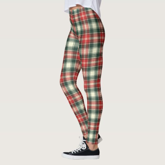 Leggings Rouge Et Vert Plaid (Gauche)