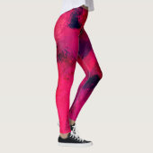 Leggings Rouge foncé et violet Gras & Abstrait moderne (Droite)