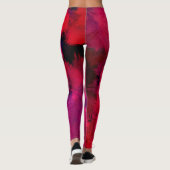 Leggings Rouge foncé et violet Gras & Abstrait moderne (Dos)