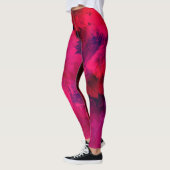Leggings Rouge foncé et violet Gras & Abstrait moderne (Gauche)