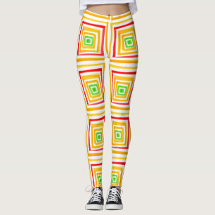 Leggings Rouge Jaune Et Vert