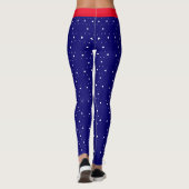 Leggings Rouge Moderne, Bleu Royal & Blanc (Dos)