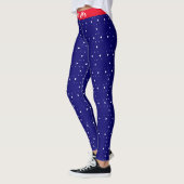 Leggings Rouge Moderne, Bleu Royal & Blanc (Gauche)