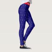 Leggings Rouge Moderne, Bleu Royal & Blanc (Droite)