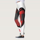 Leggings Rouge, noir (Gauche)