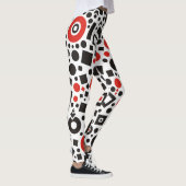 Leggings Rouge & Noir Art Déco Design Yoga Pantalons Leggin (Droite)