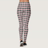 Leggings Rouge noir blanc plaid (Dos)