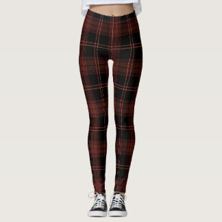 Leggings Rouge, Noir, Cherrywood, Rouge Damas Twill Tartan