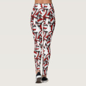 Leggings rouge noir équipe couleurs esprit volleyballs moti (Dos)