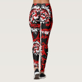 Leggings Rouge, noir et blanc (Dos)
