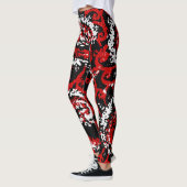 Leggings Rouge, noir et blanc (Gauche)