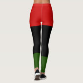 Leggings Rouge, noir et vert (Dos)