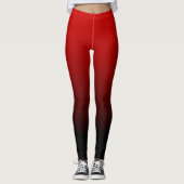 Leggings Rouge Noir Ombré (Devant)