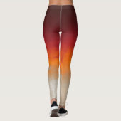 Leggings Rouge Orange gris blanc rustique ombre (Dos)