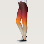 Leggings Rouge Orange gris blanc rustique ombre (Gauche)