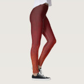 Leggings Rouge Orange ombre rustique rayé (Droite)