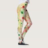 Leggings Rouge rose Jaune Vert tendance Moderne Abstrait (Droite)