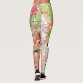 Leggings Rouge rose Jaune Vert tendance Moderne Abstrait (Dos)
