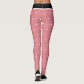 Leggings Rouge Rose Noir Blanc Points (Dos)