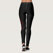 Leggings Rouge Tribal Dragon Noir (Dos)