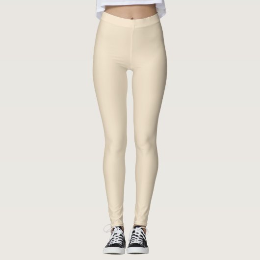 Leggings Rouge uni beige clair (Devant)