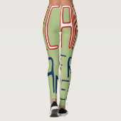 Leggings Rouge Vert Blanc Bleu Noir Femmes Africaines Améri (Dos)