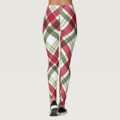 Leggings Rouge Vert blanc Noël Plat (Dos)