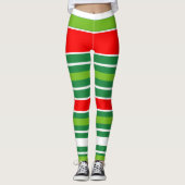 Leggings Rouge vert blanc ou (votre couleur) (Devant)
