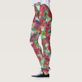 Leggings Rouge Vert Bleu Bleu Jaune Abrégé (Gauche)