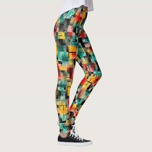 Leggings Rouge vert jaune noir (Droite)