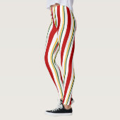 Leggings Rouge Vert or blanc Sucre de canne rayures Noël (Gauche)