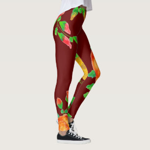 Leggings rouges à grange foncée