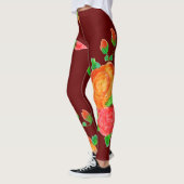 Leggings rouges à grange foncée (Gauche)
