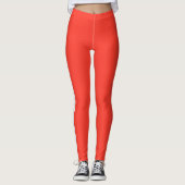 Leggings rouges avec bande blanche - Couleurs pers (Devant)