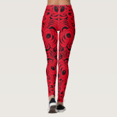 Leggings rouges et noirs de Joya Eve (Dos)