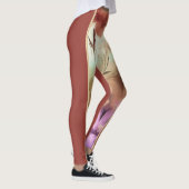 Leggings rouges fleuris et foncés (Droite)