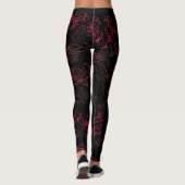 Leggings rouges floraux (Dos)
