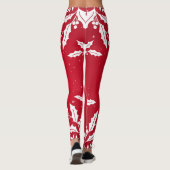 Leggings ROUGES HOLLY MOTIFS IMPRIMÉS (Dos)
