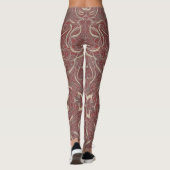 Leggings rouges Motifs gothiques (Dos)