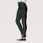 Leggings Rouges Noir Vert Maze Vêtements de Boue Africain (Gauche)