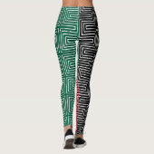 Leggings Rouges Noir Vert Maze Vêtements de Boue Africain (Dos)