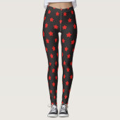Leggings rouges/noirs (Devant)