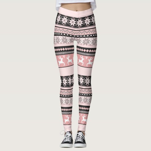 Leggings Rougissent le motif juste d'île (Devant)
