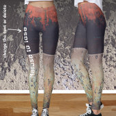 Leggings rouille brun rouge Abstrait
