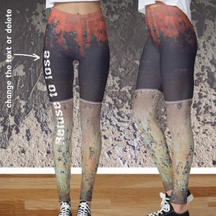 Leggings rouille brun rouge Abstrait