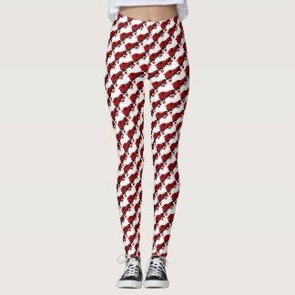 Leggings roulette rousse