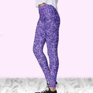 Leggings Royal bleu et blanc moderne design motif tendance